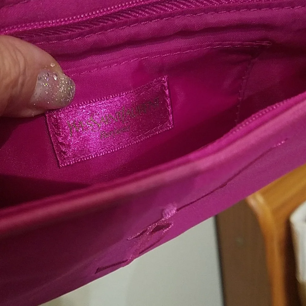 Vintage Yves Saint Laurent YSL pink cosmetic travel bag clutch - Picture 5 of 9